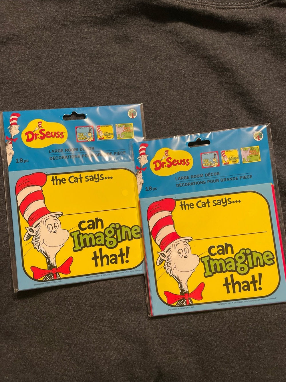 Dr. Seuss Bulletin Board Decor Classroom Supplies (2) 18 Piece Set of 3 Designs